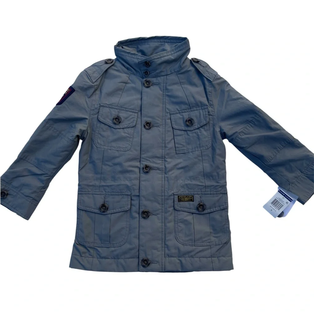 POLO RALPH LAUREN KID’S FIELD 
JACKET SIZE YOUTH SMALL (5) GREY - Picture 2 of 15